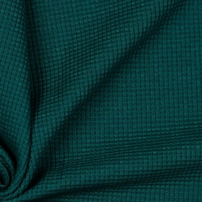 Wafeljersey bio - dark green