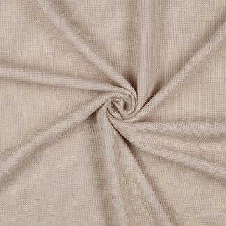 Wafeljersey bio - light sand