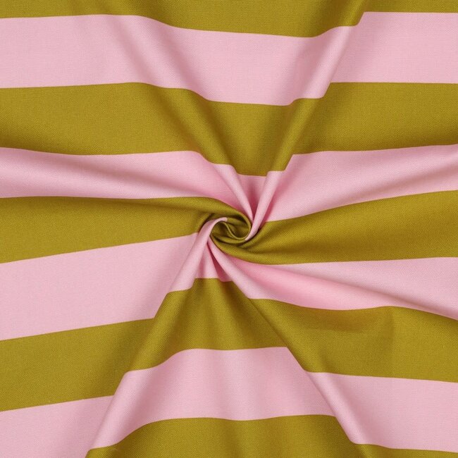 Stripes pink ochre - canvas
