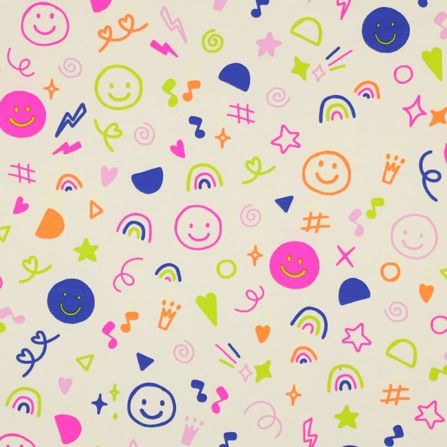 Neon doodles - jersey