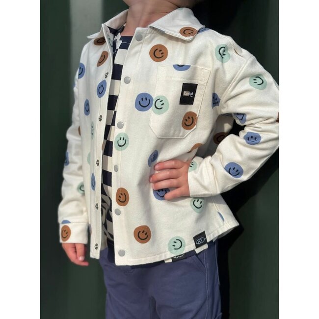 Happy faces lilac - flanel