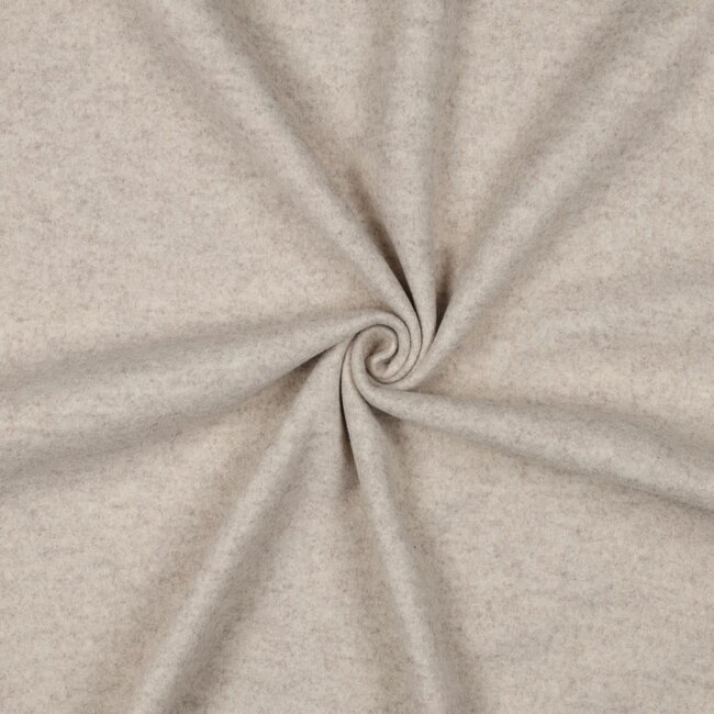 Knitted wol look - beige melange