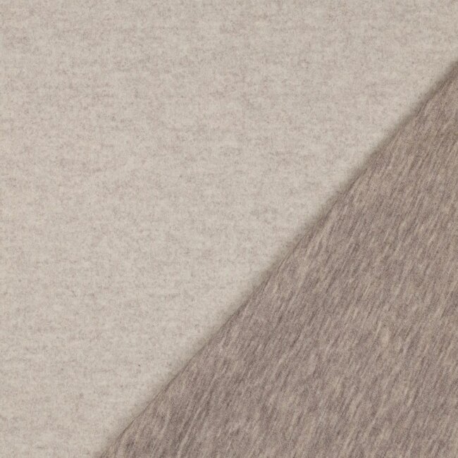 Knitted wol look - beige melange