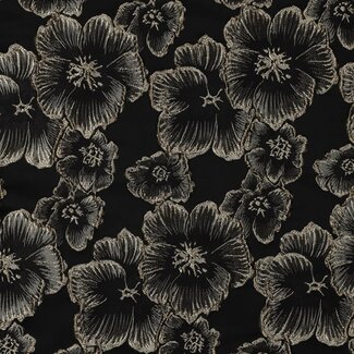Jacquard flowers - black