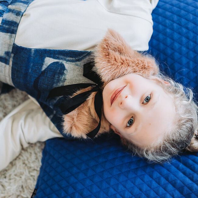 SYAS31 Surf The Web Blauw - Matelassé Piqué Tricot