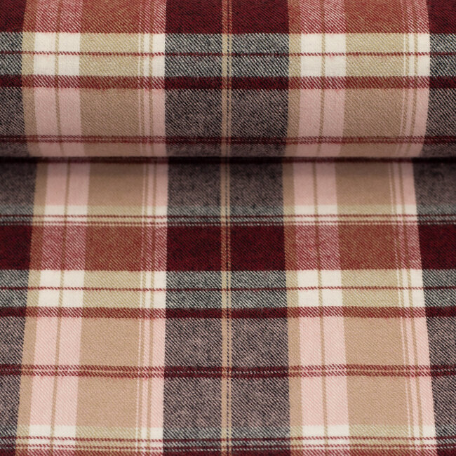 Maverick flanel - pink bordeaux