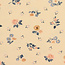 Flowers & wood botergeel - tricot