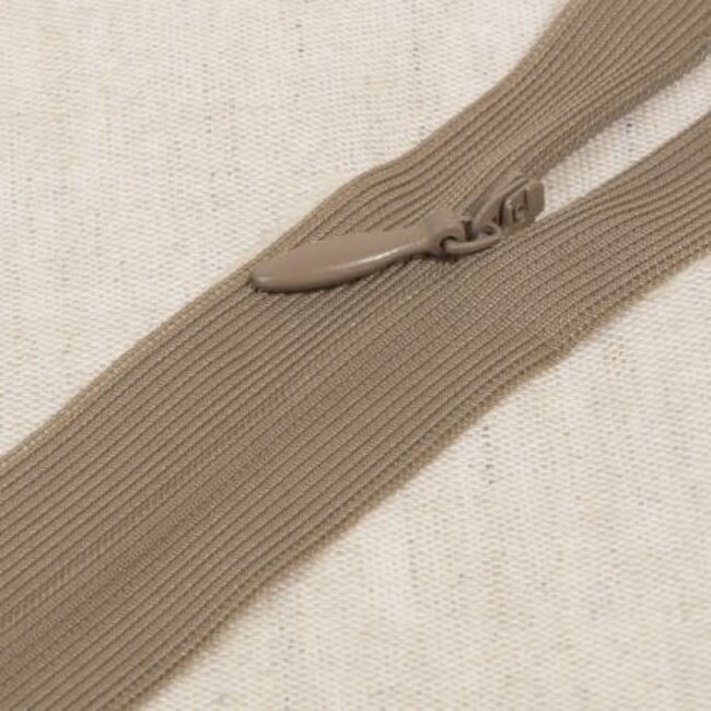 Blinde rits - dark beige 563