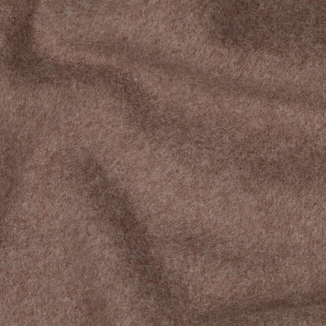 Katoen fleece gots - mocha melange