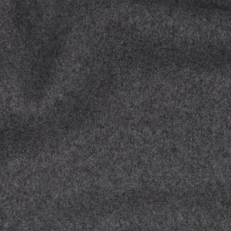 Katoen fleece gots - dark grey melange