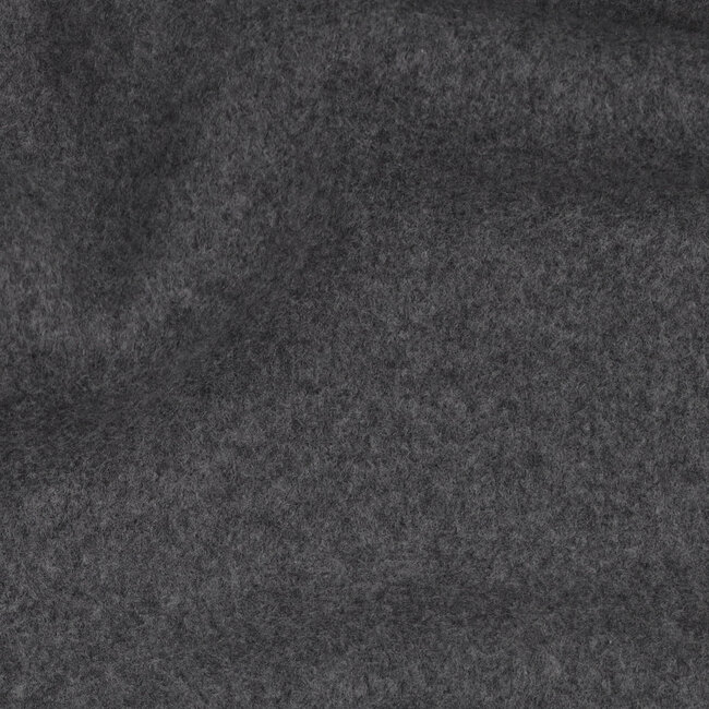 Katoen fleece gots - dark grey melange