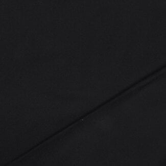 Katoen fleece gots - zwart