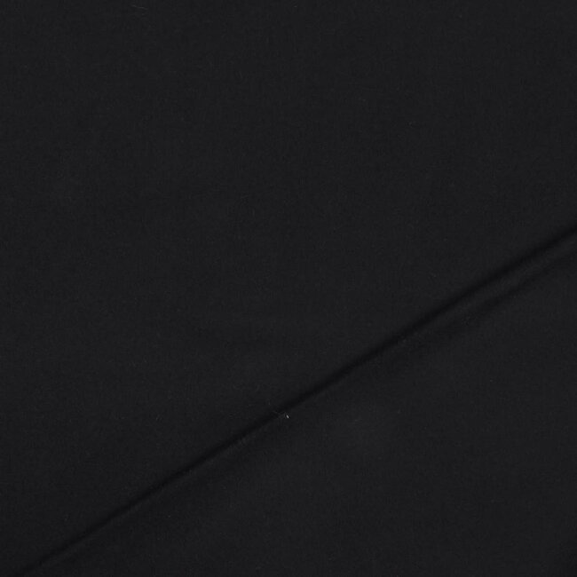 Katoen fleece gots - zwart