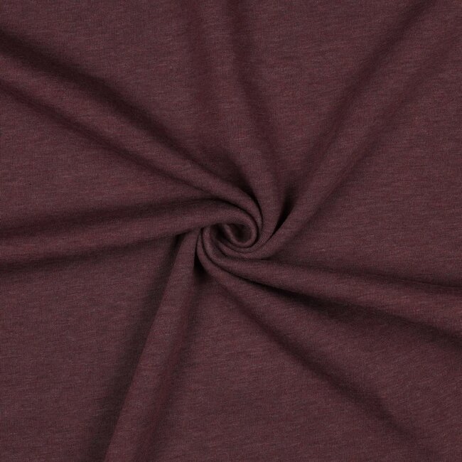 Sweaterstof - aubergine melange