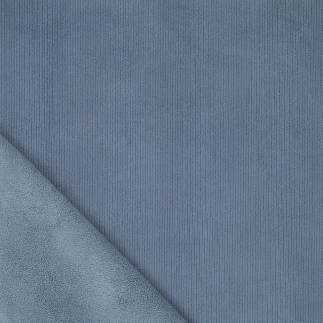 Corduroy fleece supersoft - dusty blue