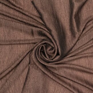 Shiny blousestof - chocoladebruin