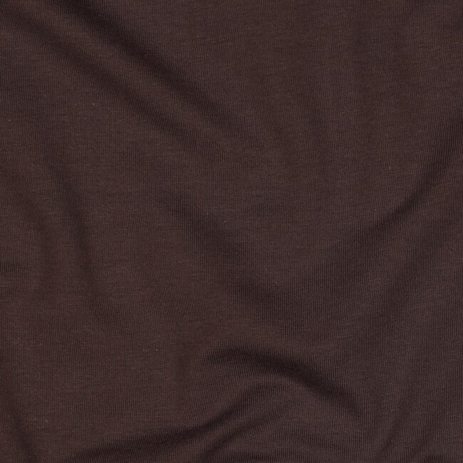 French terry GOTS - Donkerbruin