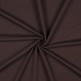 French terry GOTS - Donkerbruin