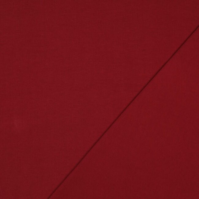 Katoentricot - donkerrood