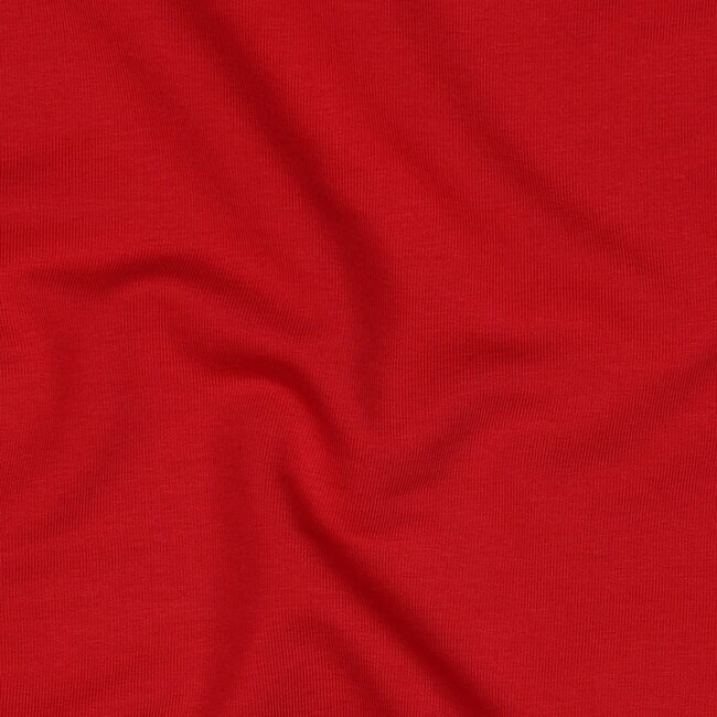 French terry gots - rood