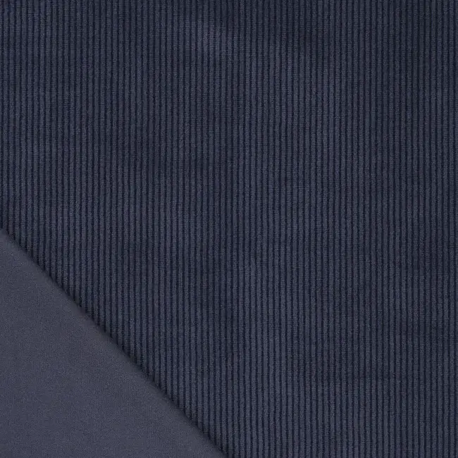 Super soft knitted corduroy - jeansblauw