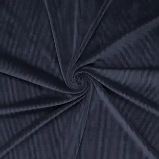 Super soft knitted corduroy - jeansblauw