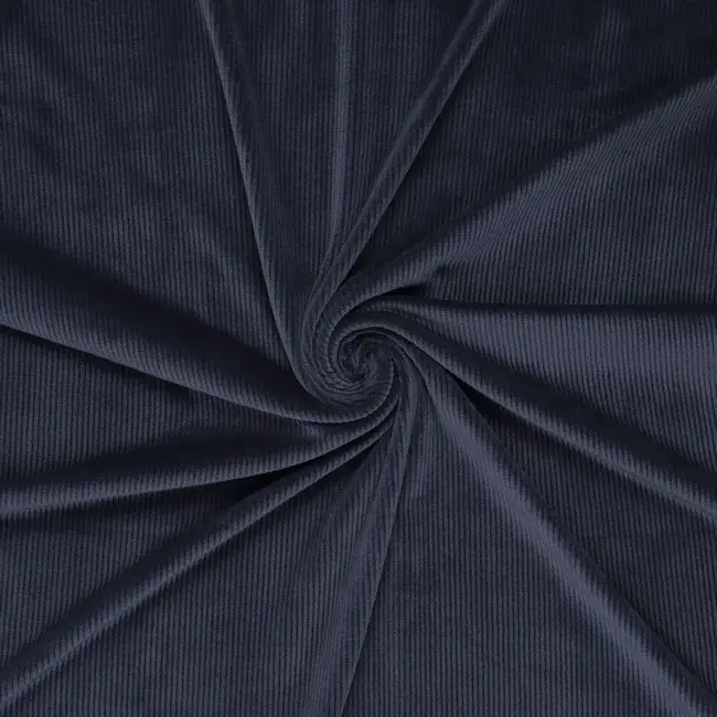 Super soft knitted corduroy - jeansblauw