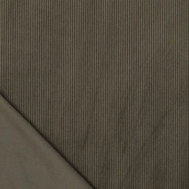 Super soft knitted corduroy - kaki
