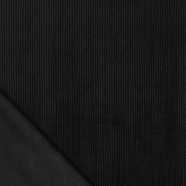 Super soft knitted corduroy - zwart