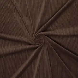 Super soft knitted corduroy - chocoladebruin