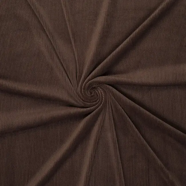Super soft knitted corduroy - chocoladebruin