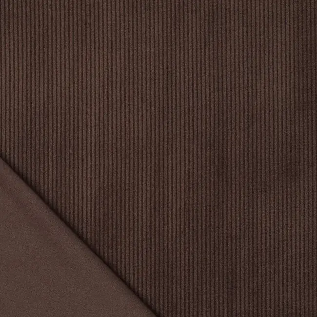 Super soft knitted corduroy - chocoladebruin