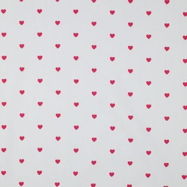 Hearts fuchsia - poplin