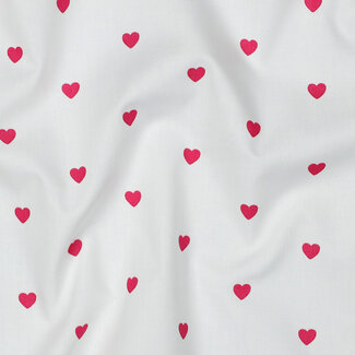 Hearts fuchsia - poplin
