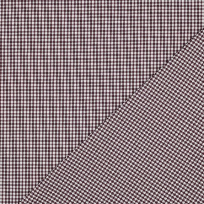 Katoen vichy - aubergine