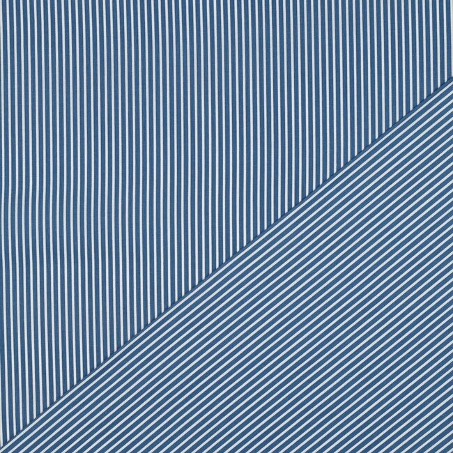Noor katoen  streep - denimblue