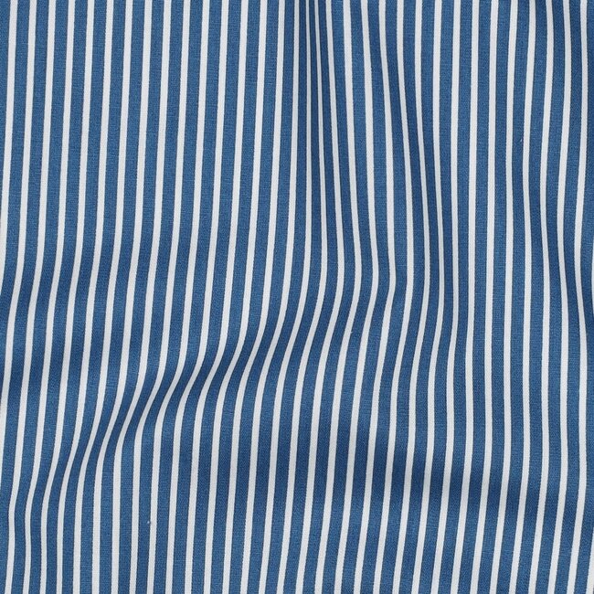 Noor katoen  streep - denimblue
