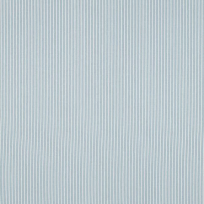 Noor katoen  streep - licht blauw