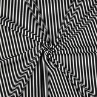 Noor katoen  streep - zwart