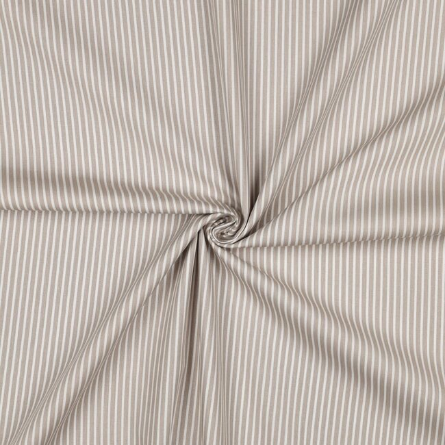 Noor katoen  streep - beige