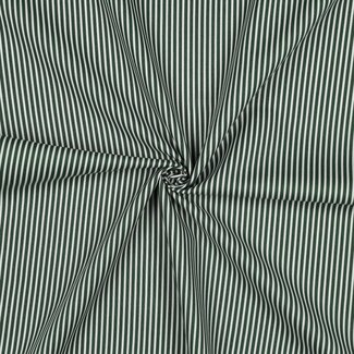Noor katoen  streep - donkergroen