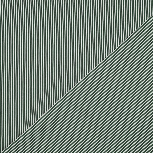 Noor katoen  streep - donkergroen