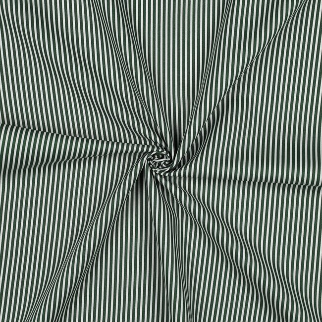 Noor katoen  streep - donkergroen