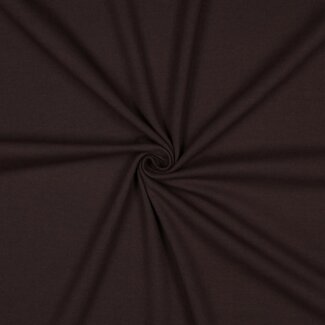 Katoentricot - chocoladebruin