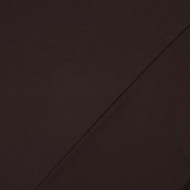 Katoentricot - chocoladebruin