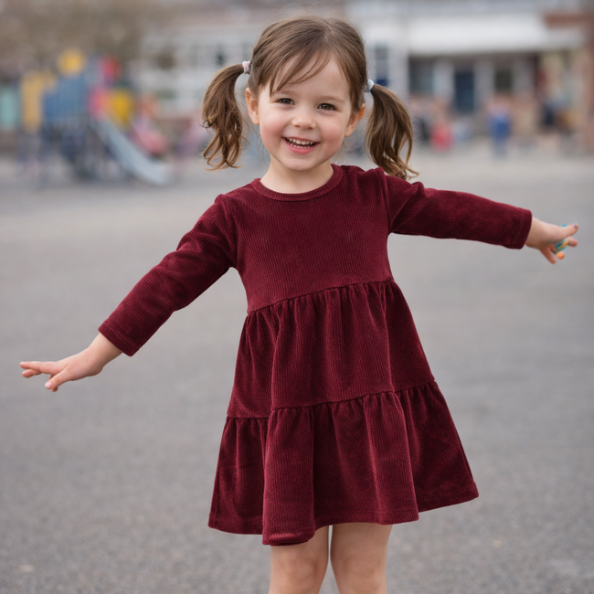 Super soft knitted corduroy - oud roze