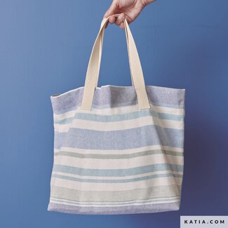 Katia Fabrics Recycled canvas stripes - nautic