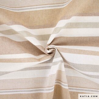 Katia Fabrics Recycled canvas stripes - sand