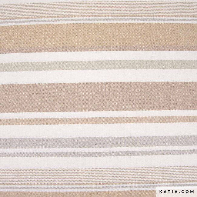 Recycled canvas stripes - sand