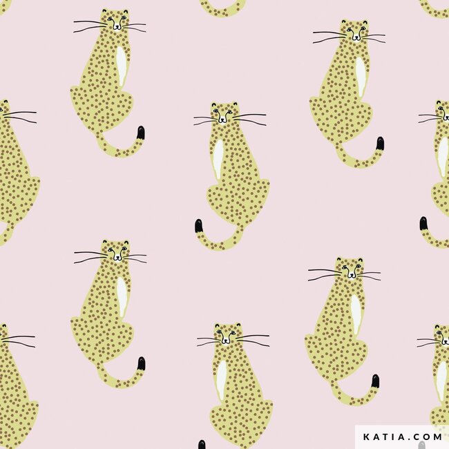 Wild leopards - poplin